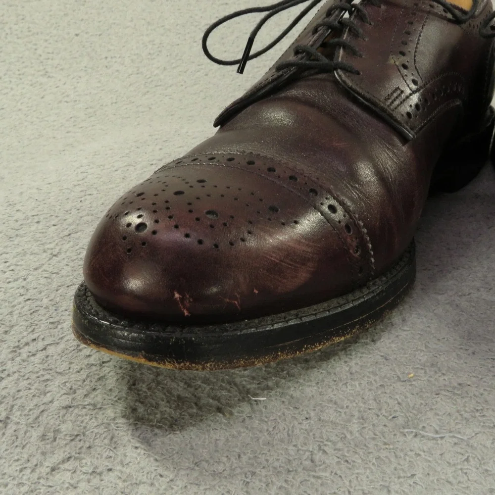 Allen Edmonds Shoes Men 8 3E Oxblood Lexington Derby Cap Toe Oxford Dress Shoe